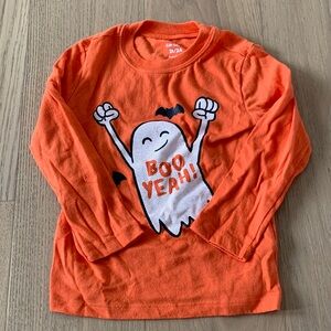 Carter's Bright Orange Halloween Long Sleeve Tee